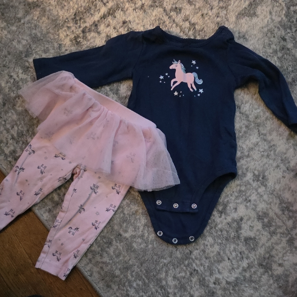 Carter's Navy Unicorn 3 Piece Set
